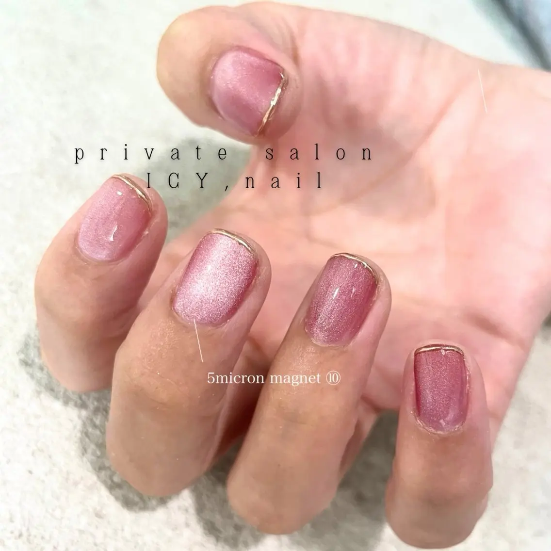 ネイル フレンチネイル マグネットネイル ミラーネイル ICY,nail REINAのネイルデザイン