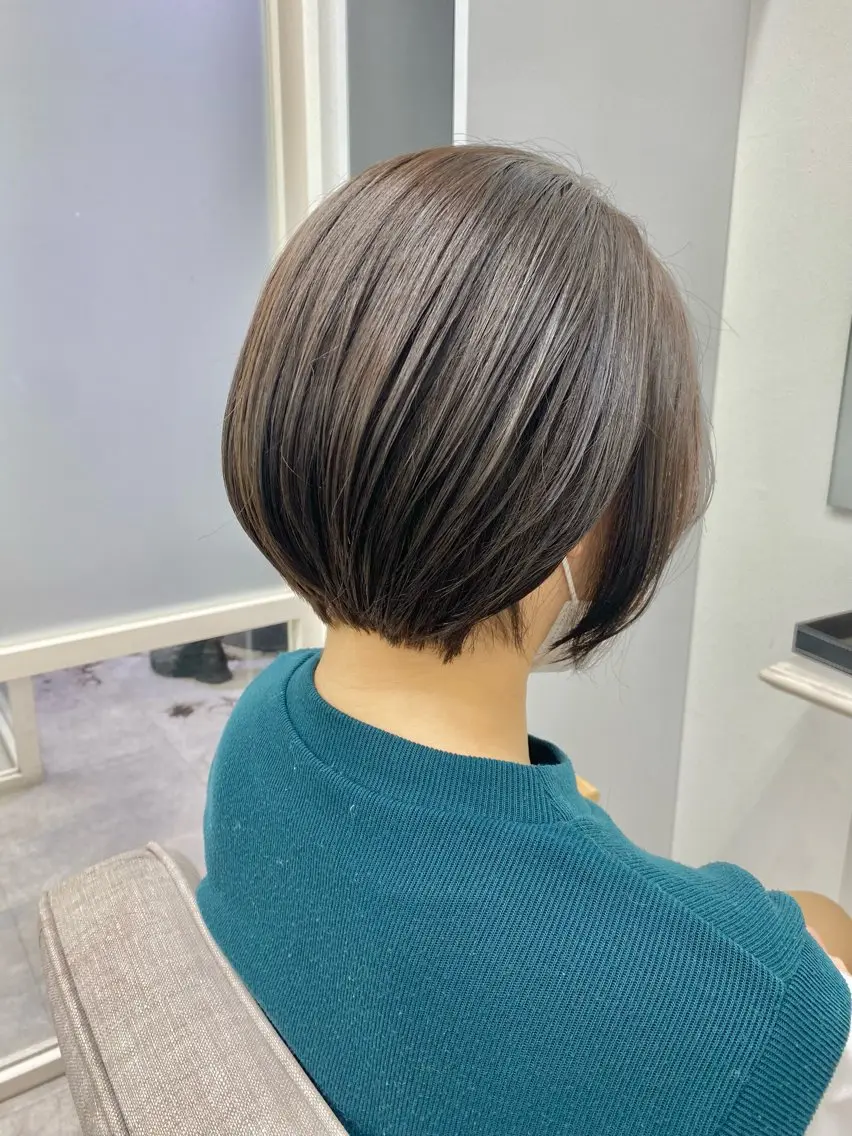 ショート カット 縮毛矯正 トリートメント 透明感カラー/ FRAME天王寺✨のヘアスタイル