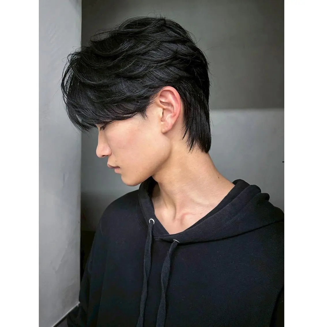 メンズ ショート センターパート カット ITbyALBUM 下北沢店のヘアスタイル