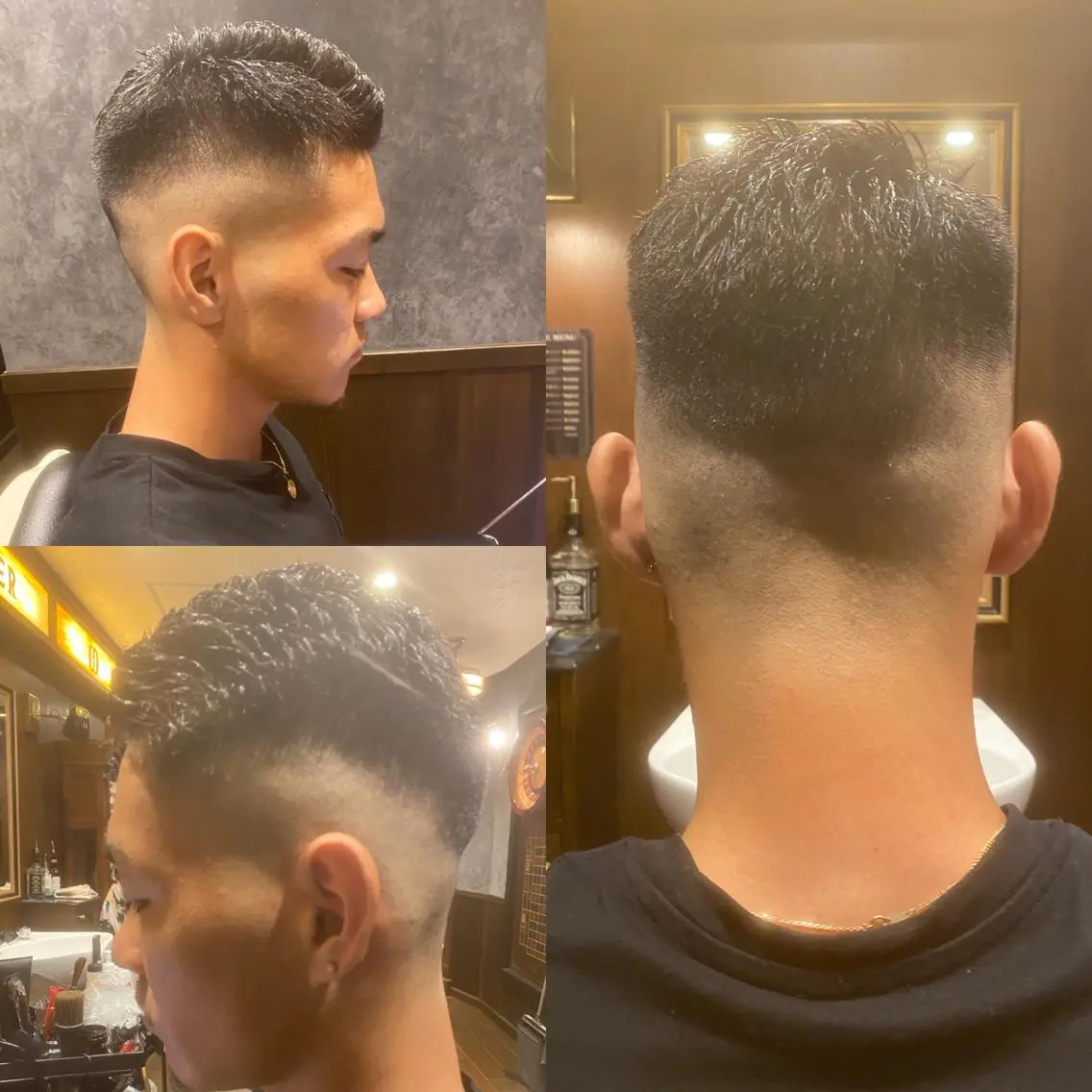 ショート メンズ フェードカット 濡れパン スキンフェード 菅野 綺華のヘアスタイル