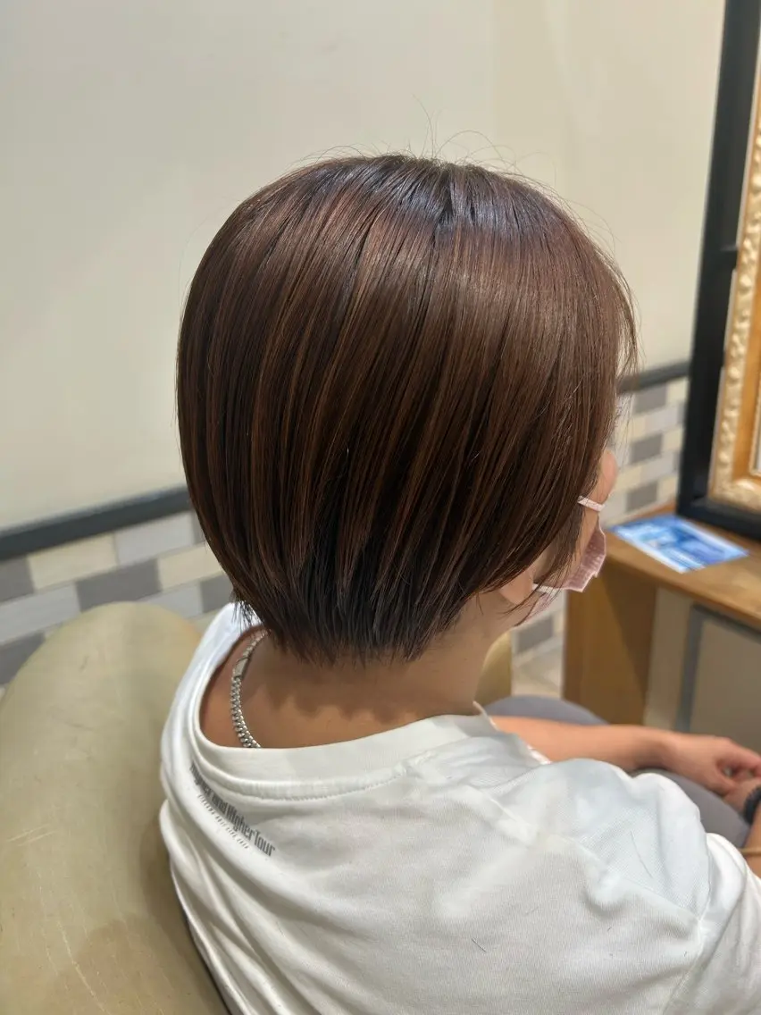 ショート 顔周りカット ショートヘア カット たけだゆうほ♪ ブリーチ/インナーのヘアスタイル