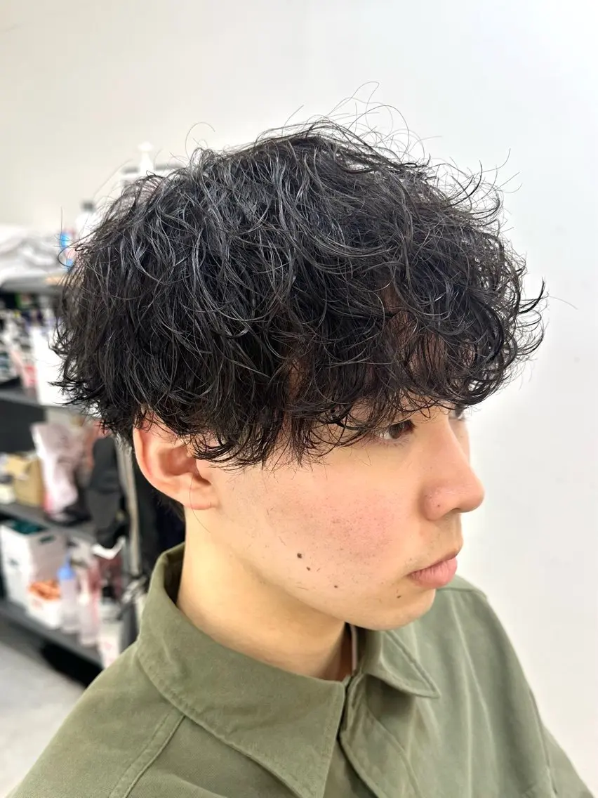 メンズカット+シャドウパーマの写真