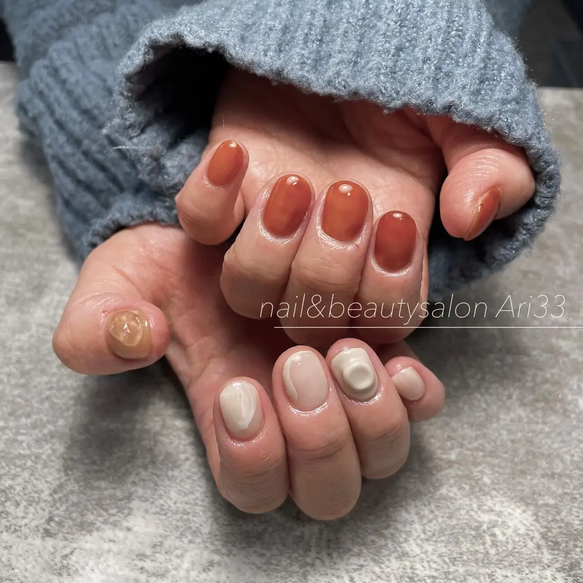ネイル ニュアンスネイル ワンカラーネイル シンプルネイル ハンドネイル プライベートサロン Ari33nailのネイルデザイン