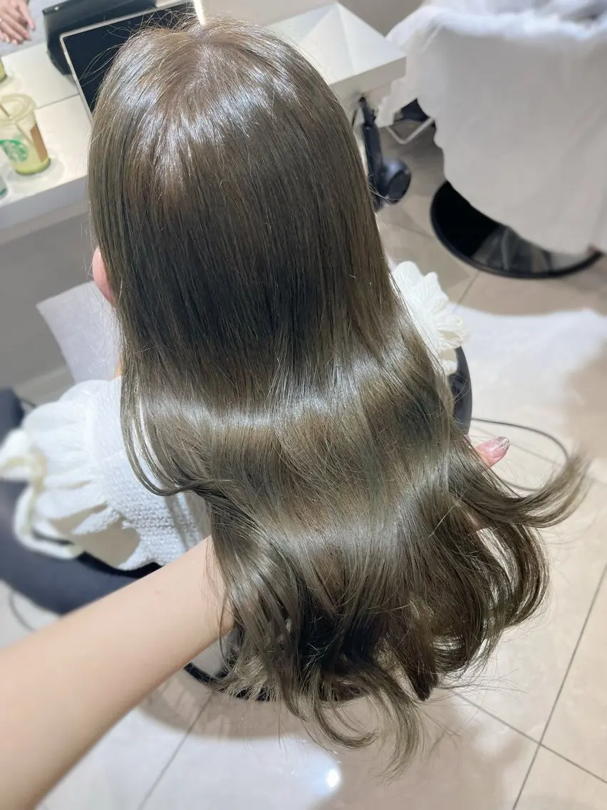 ロング ヘアカラー トリートメント 韓国レイヤー×モテ髪 /MITSUKI🤍のヘアスタイル