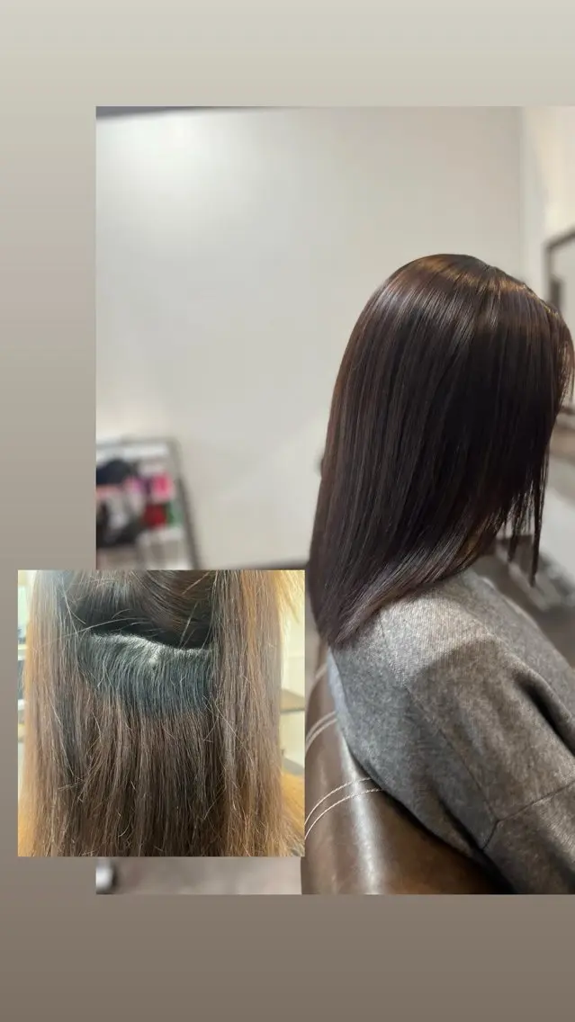 ロング カット 縮毛矯正 トリートメント LE Nのヘアスタイル