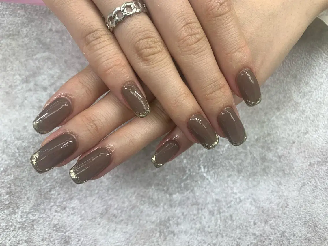 ネイル フレンチネイル ミラーネイル ハンドネイル belalua nail&eyeのネイルデザイン