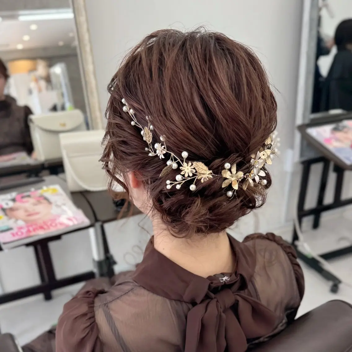 ヘアアレンジ 結婚式・ブライダル 新越谷HATTORI 似合わせカットカラーのヘアスタイル