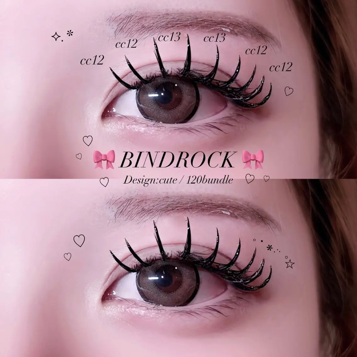 マツエク・マツパ バインドロック 束感まつ毛 🎀束感/上下エク/ 𝙍𝙐𝘼 🎀のマツエク・マツパデザイン
