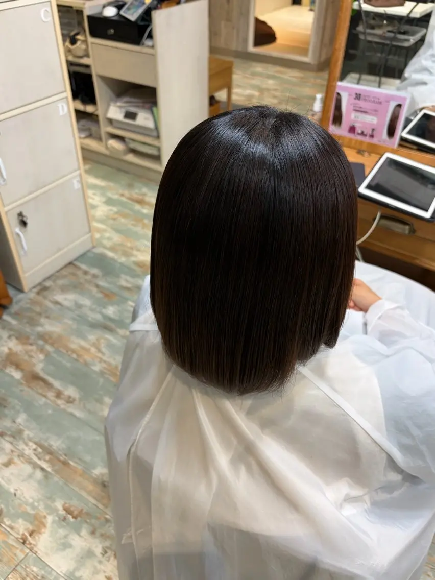 ミディアム 縮毛矯正 艶髪特化✨縮毛矯正 🎀崎山莉里香のヘアスタイル