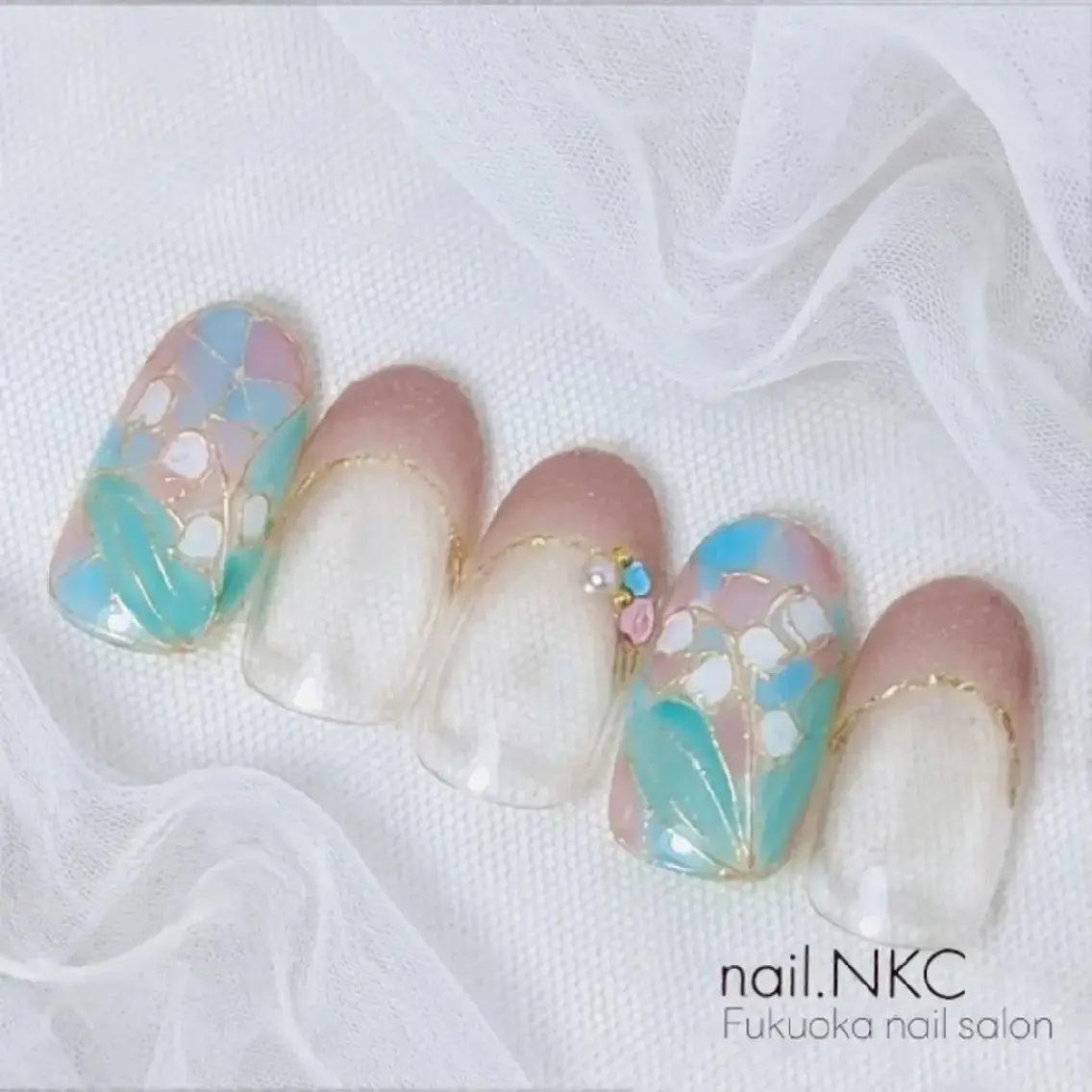 ネイル アートネイル フレンチネイル nail.NKC ネイルエヌケーシーのネイルデザイン