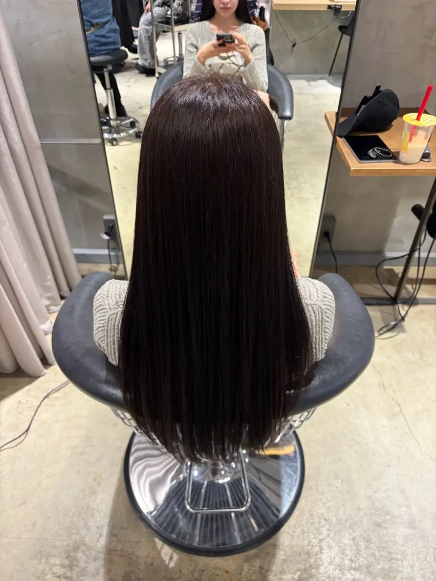 カラー ブラウンカラー ヘアカラー トリートメント 久保 舞帆のヘアスタイル