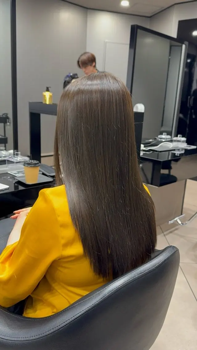 ロング 縮毛矯正 池田 龍生のヘアスタイル