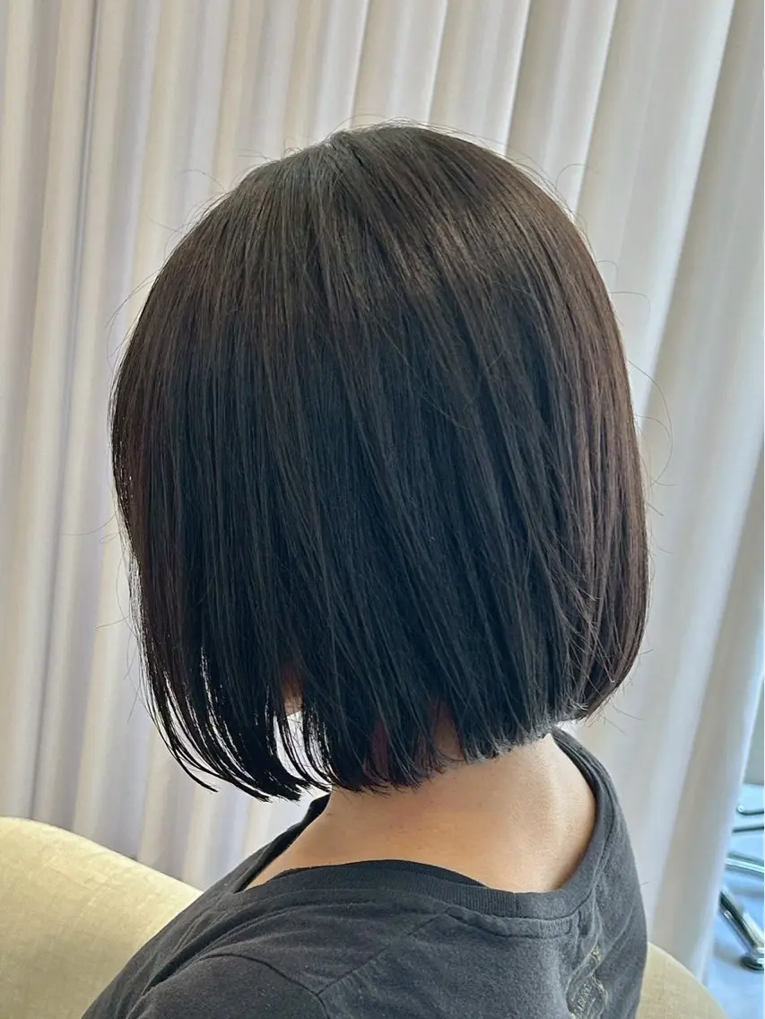 ショート カット センターパート 韓国ヘア・綾也のヘアスタイル