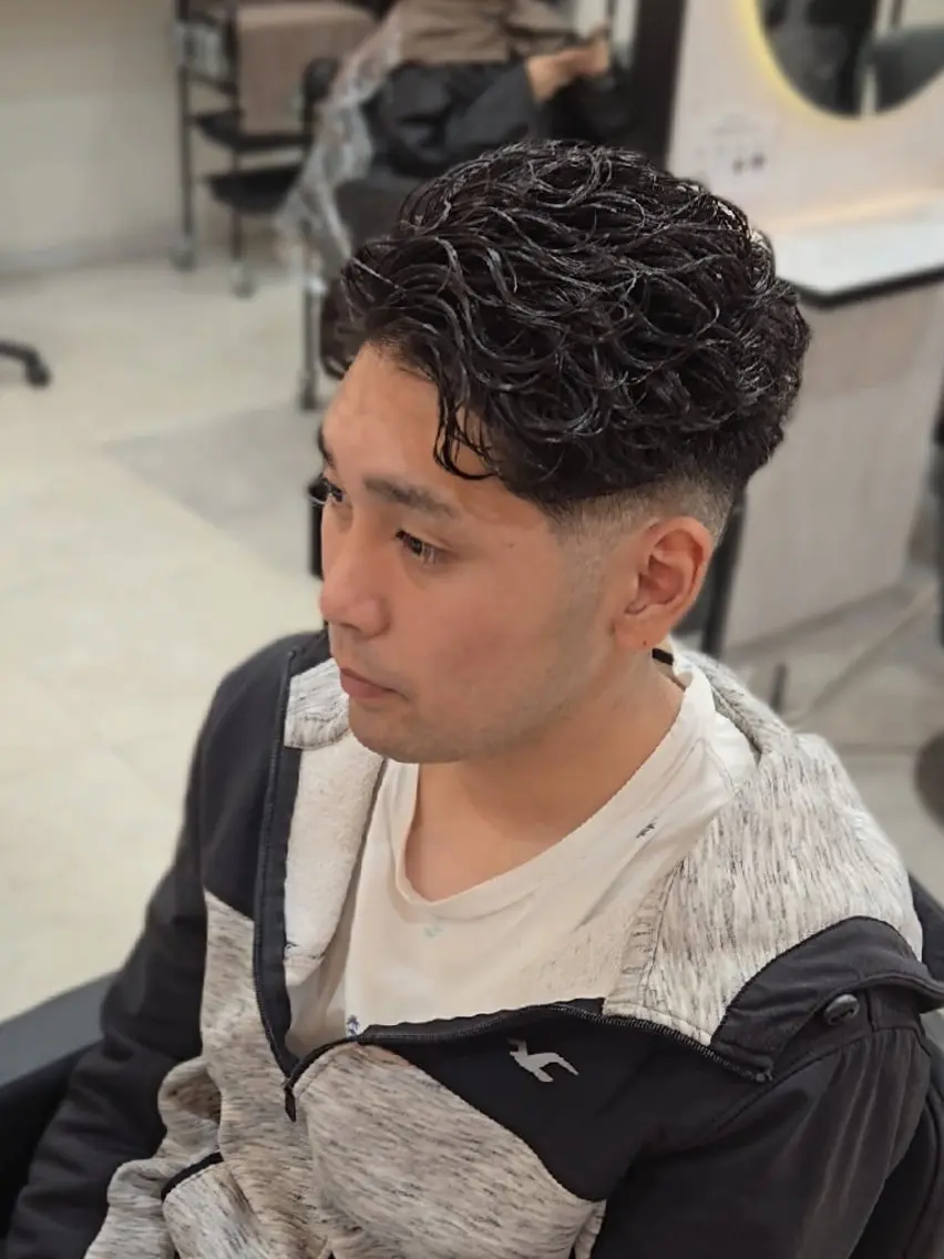 ショート パーマ メンズ メンズパーマ カット パーマ ヘアセット LEN名古屋/パーマ 海外ヘア/メンズ特化のヘアスタイル