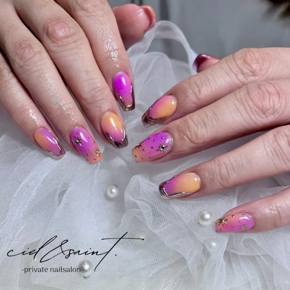 ネイル ハンドネイル nail salon ciel&saintのネイルデザイン