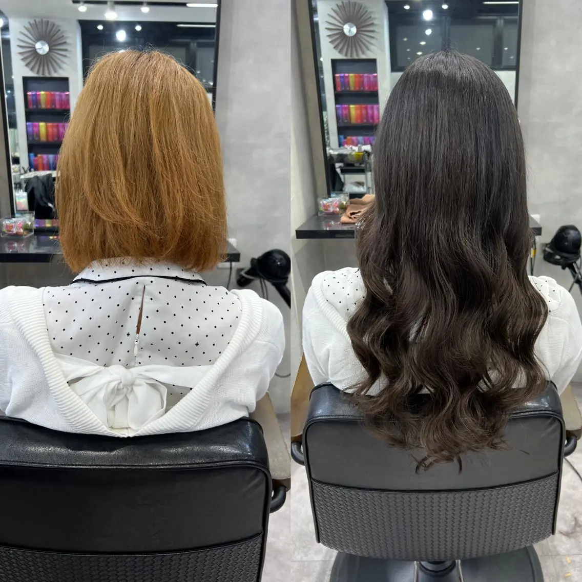 ロング カラー ヘアアレンジ シールエクステ アッシュ バレイヤージュ ベージュカラー ブリーチ カット ヘアカラー エクステ ar+ ❤︎ maiのヘアスタイル