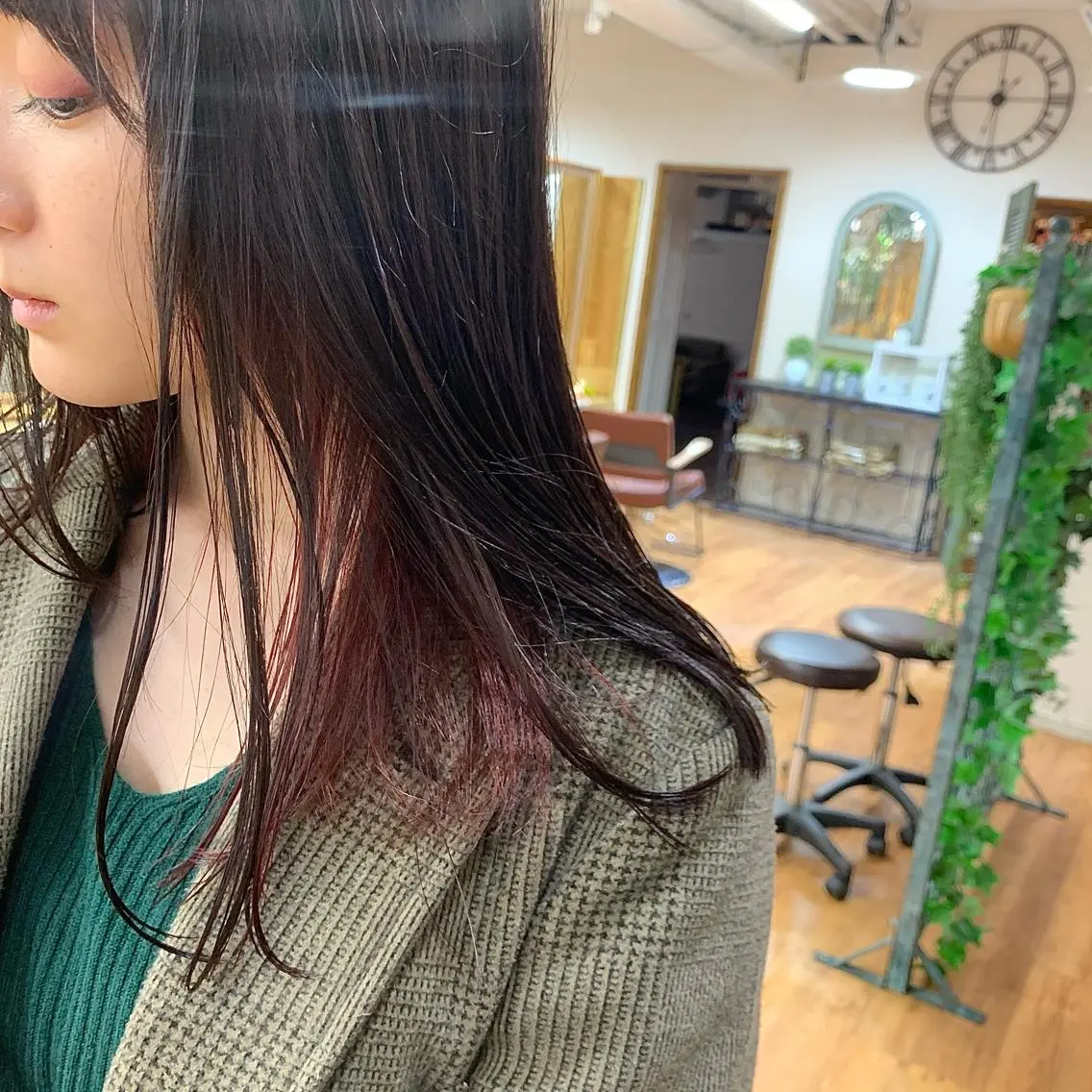 セミロング カラー ブリーチ ピンクカラー 🌱小顔魅せショート 髪質改善カラー/泉綺のヘアスタイル