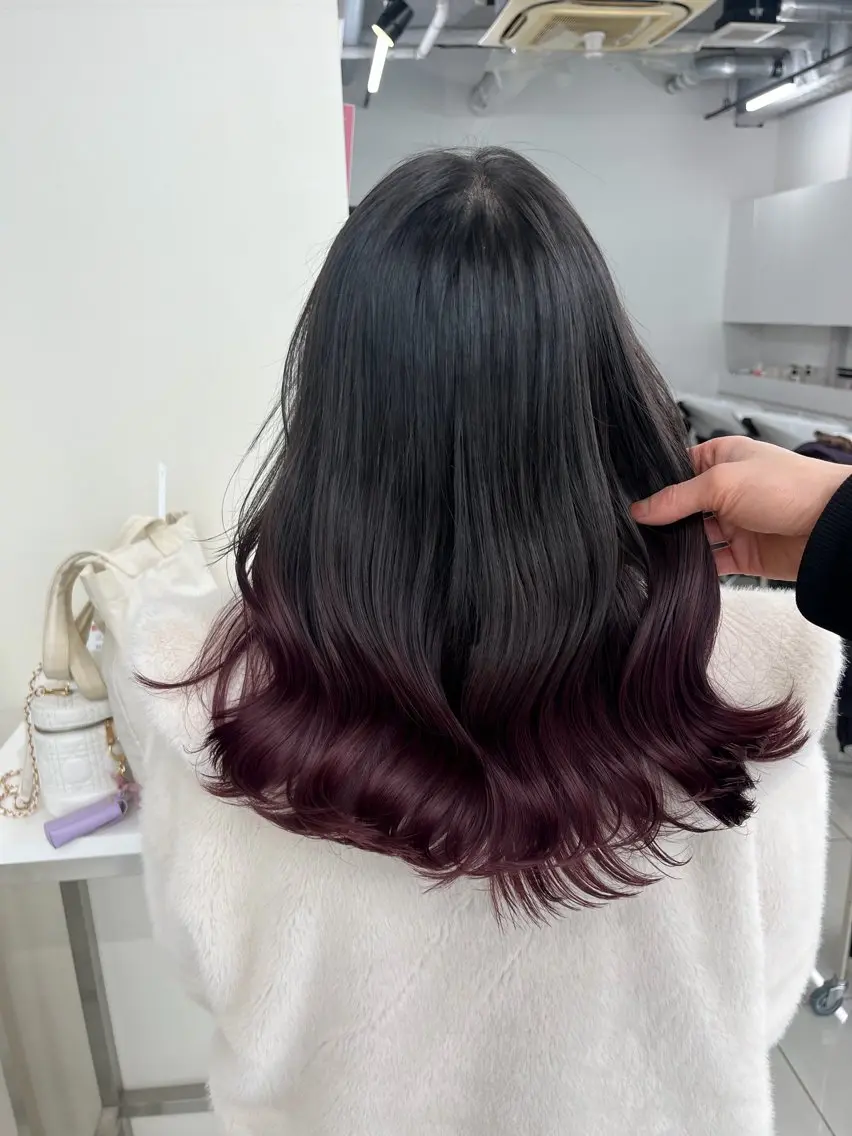 セミロング カラー お団子ヘア 透明感カラー グラデーションモデル 🩷ALIVE 七海のヘアスタイル