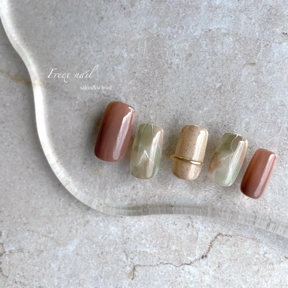 ネイル 大理石ネイル(マーブル) ハンドネイル ハンドケア freex nail /ニュアンス/個性派のネイルデザイン