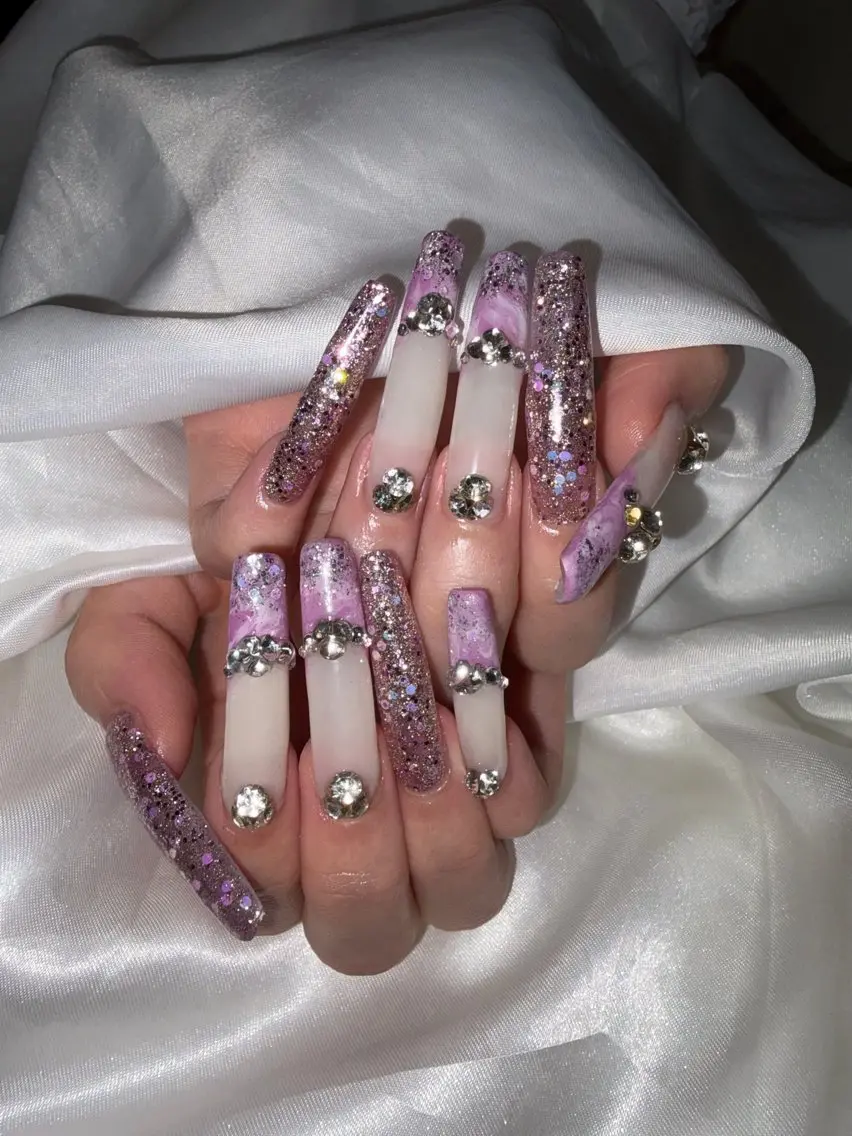 ネイル フレンチネイル 大理石ネイル(マーブル) Chocora nail かおりのネイルデザイン