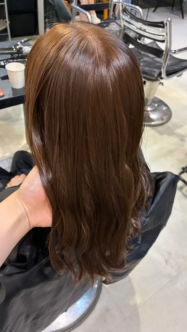 セミロング カラー ヘアアレンジ トリートメント 🦋似合わせカラー 艶髪🦋Rinaのヘアスタイル