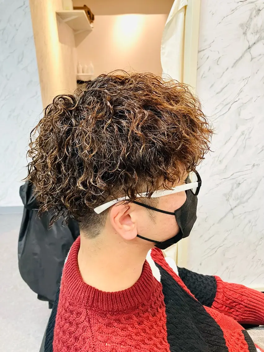 パーマ メンズ カット パーマ メンズ特化/パーマ/ フェードWATARUのヘアスタイル