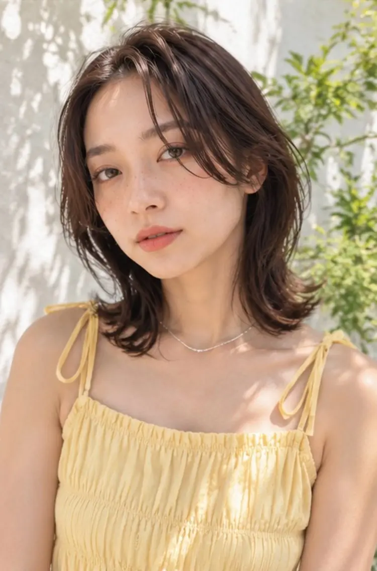 ミディアム カラー カット ヘアカラー トリートメント Garden 浅草蔵前のヘアスタイル