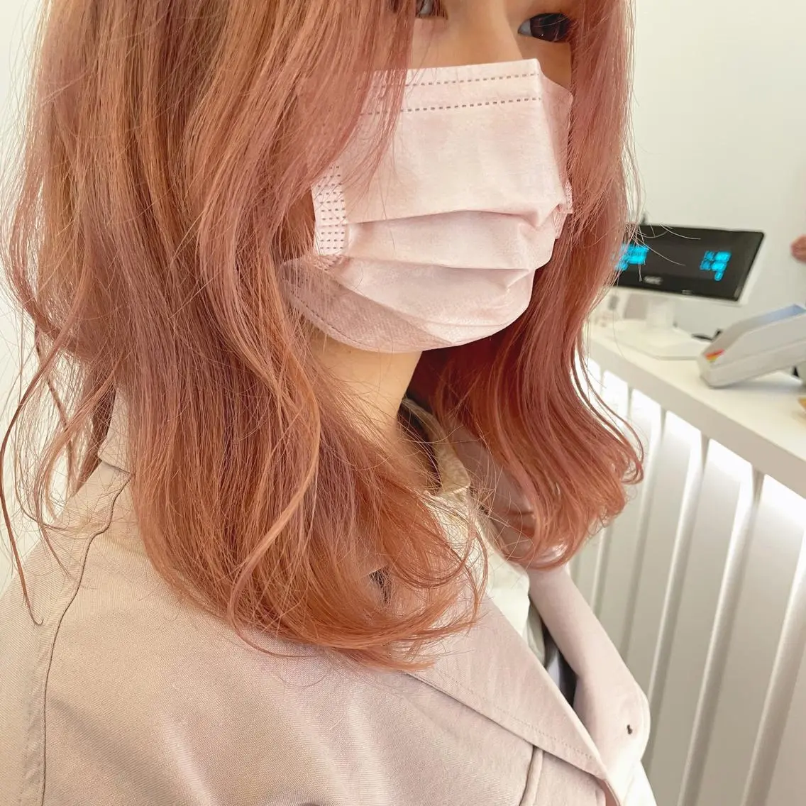 セミロング カラー 💘韓国レイヤー上 品カラーruru💘のヘアスタイル