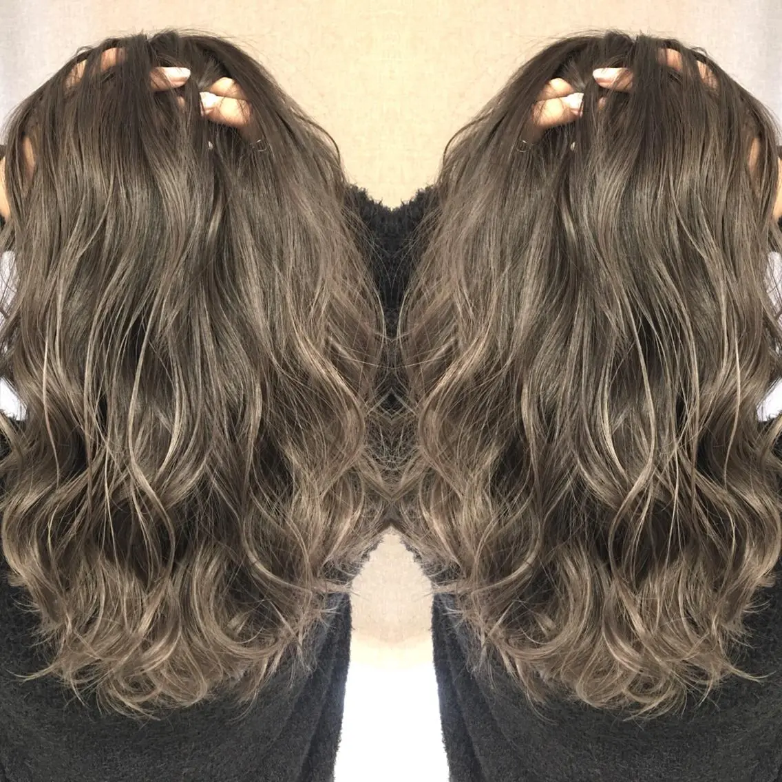 セミロング カラー ベージュカラー ヘアカラー トリートメント 井上 一平のヘアスタイル