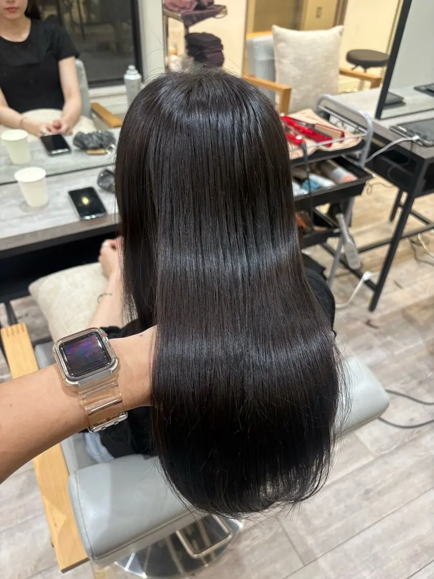 ロング カラー ヘアカラー トリートメント 大木 唯月のヘアスタイル