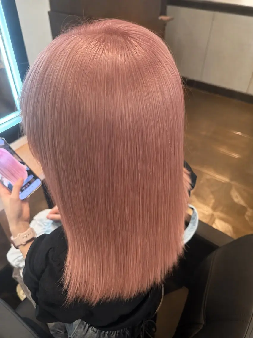 🌈トリプルカラー🌈➕コテ巻き仕上げ✨️ハイトーンにしたいならこれ👈🏻の写真
