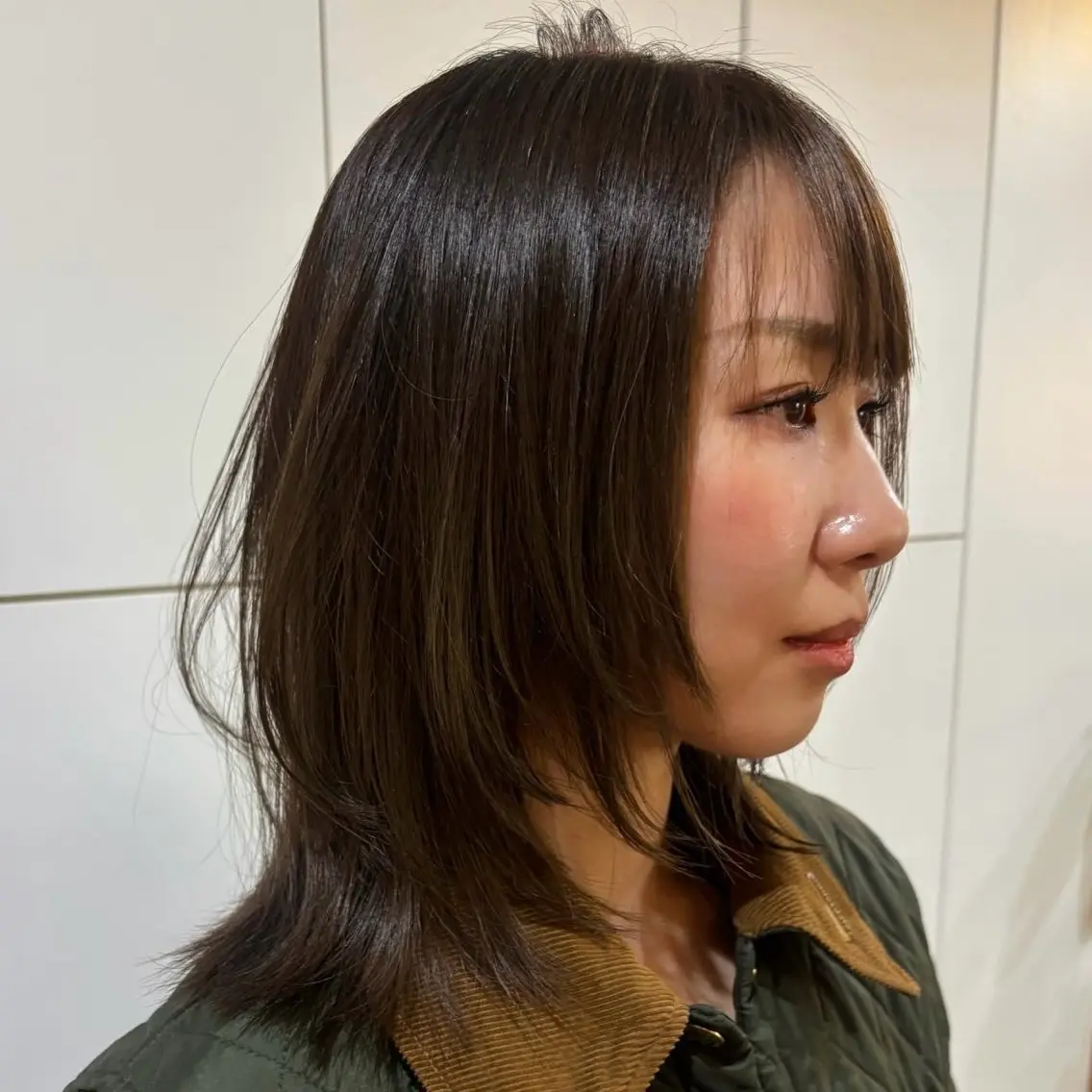 ミディアム 心美/ブリーチなし 透明感カラーのヘアスタイル