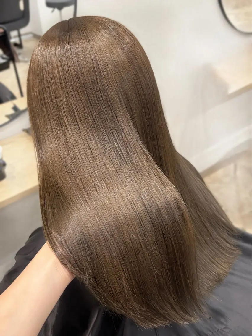 ロング カラー ベージュカラー 透明感カラー ヘーゼル カット ヘアカラー トリートメント 名駅/sHiHo/透 明感カラー✨🎀/のヘアスタイル