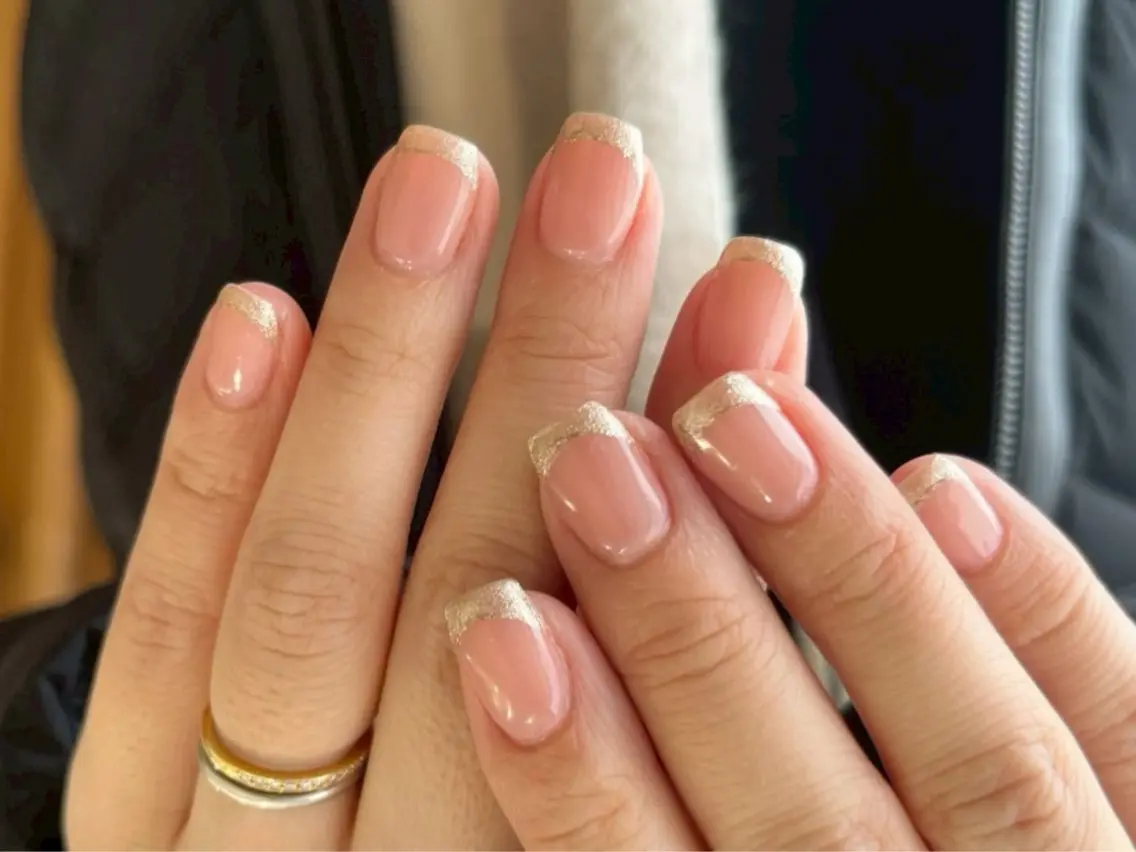 本日限定◯ネイルモデル募集【オフなし】フレンチネイル/クリアベースの写真