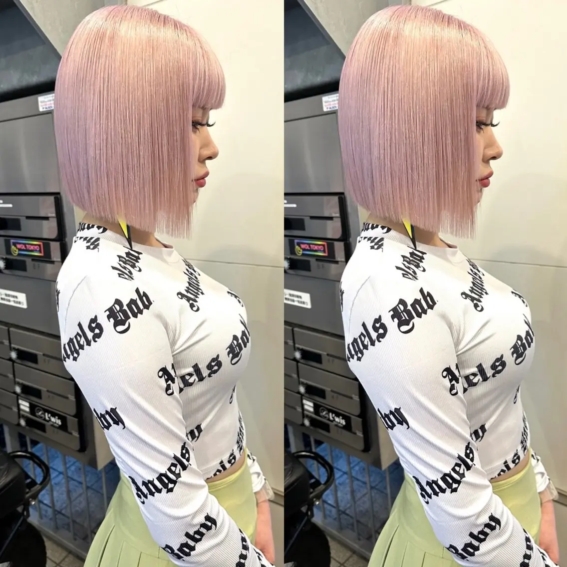 ショート バレイヤージュ ボブ🌈ナツヤのヘアスタイル