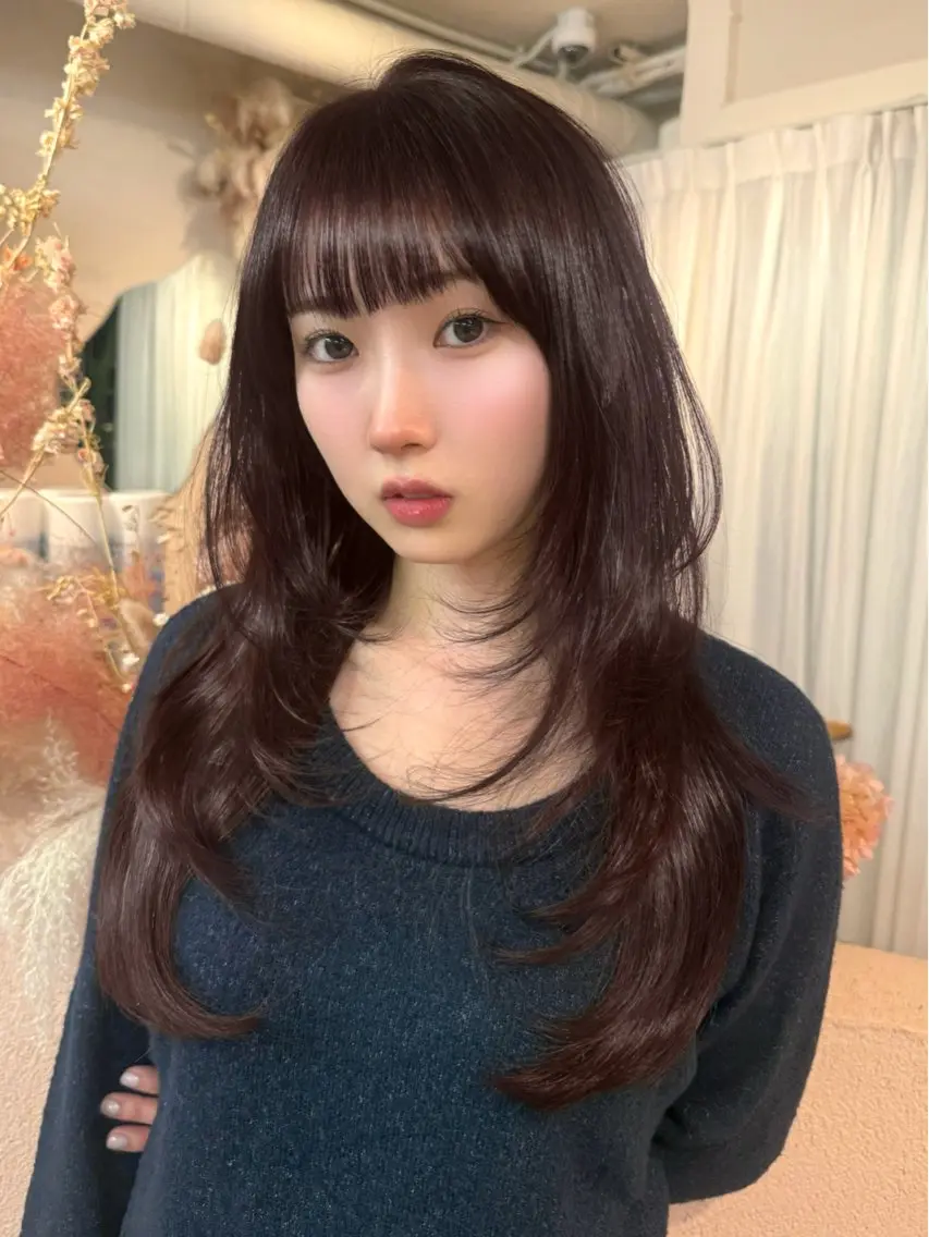 ロング カラー ♡韓国/レイヤー カット/Ayana♡のヘアスタイル