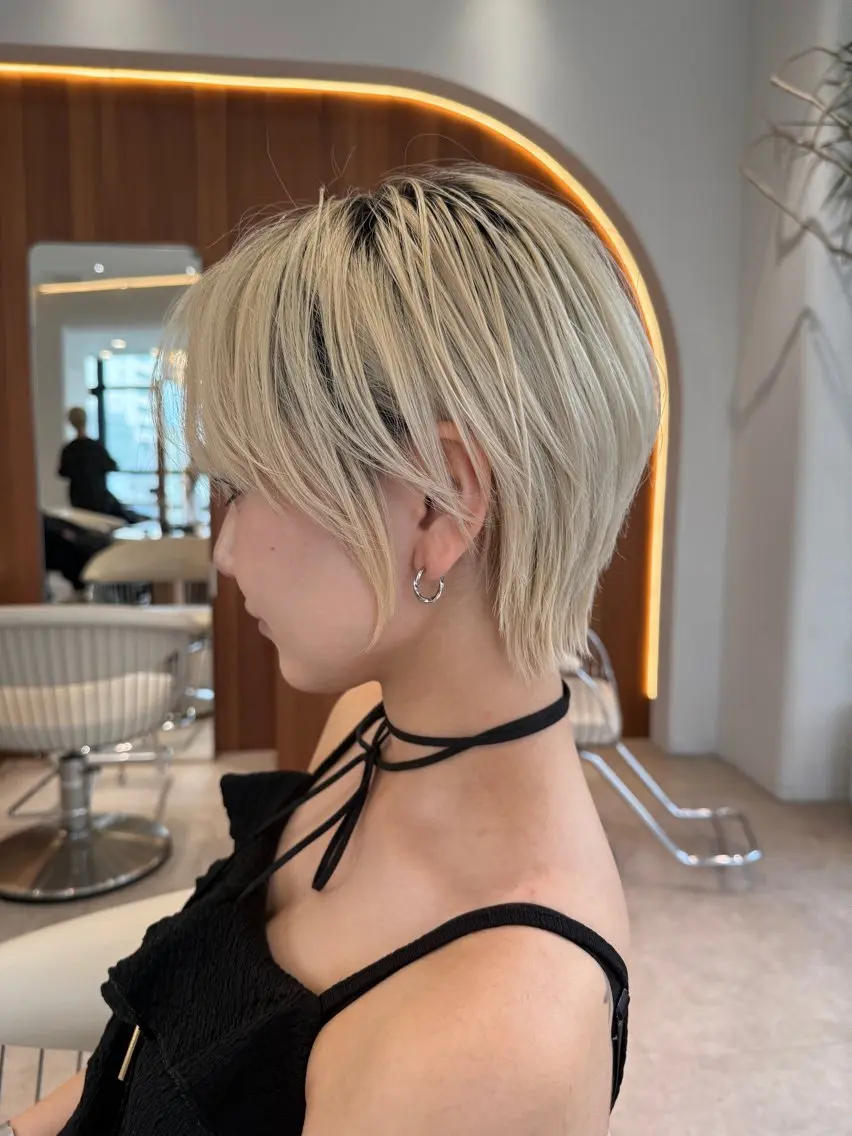 ショート カラー ショートボブ ショートレイヤー ハンサムショート 丸みショート ボブ カット ヘアカラー トリートメント 【渋谷】ボブ・ レイヤーボブ特化✂︎のヘアスタイル