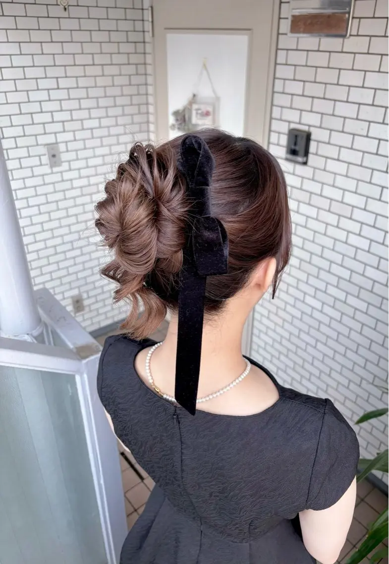 ロング ヘアアレンジ ヘアセット 参列♡デートゆるふわ ヘアメイク🎀みゆうのヘアスタイル