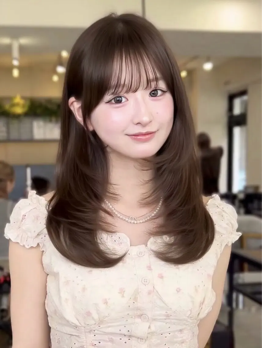 セミロング カラー 透明感カラー ʜ ᴀ ʀ ᴜのヘアスタイル