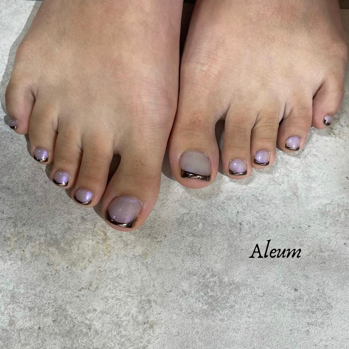 ネイル ブラウン Nail Salon Aleumのネイルデザイン