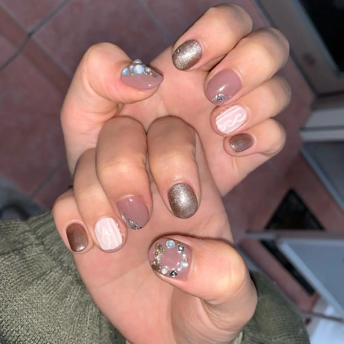 ネイル 冬ネイル ハンドネイル Air's nailのネイルデザイン