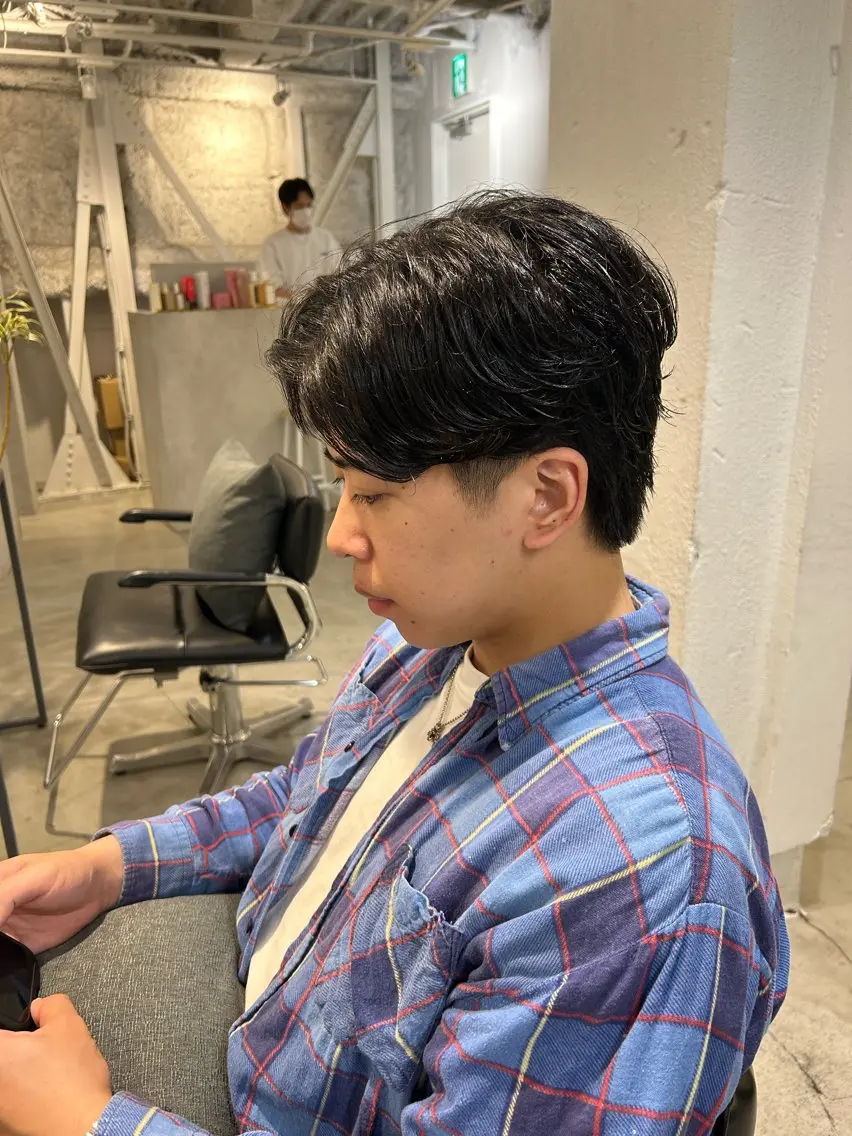 ショート パーマ メンズ カット パーマ メンズ清潔感のプロ 💈メンズパーマ藤田のヘアスタイル