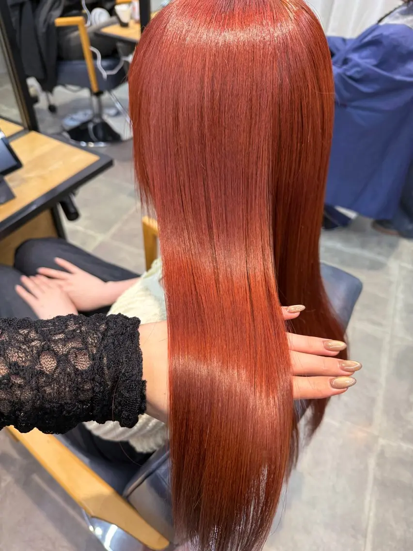 ロング カラー ヘアカラー トリートメント newi梅田🫧韓国 ヘア🫧sakiのヘアスタイル