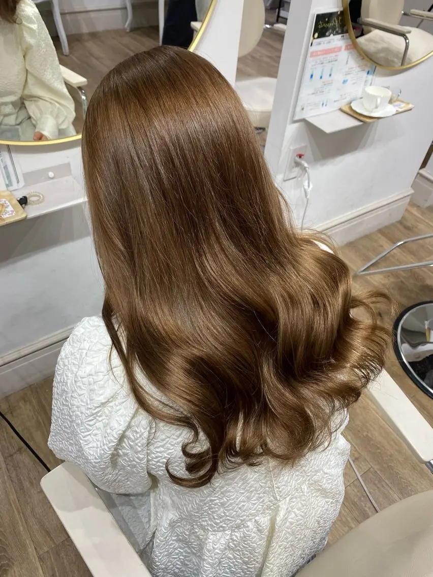 セミロング ヘアカラー トリートメント mio♡ベージュ特化 🎀透明感カラーのヘアスタイル
