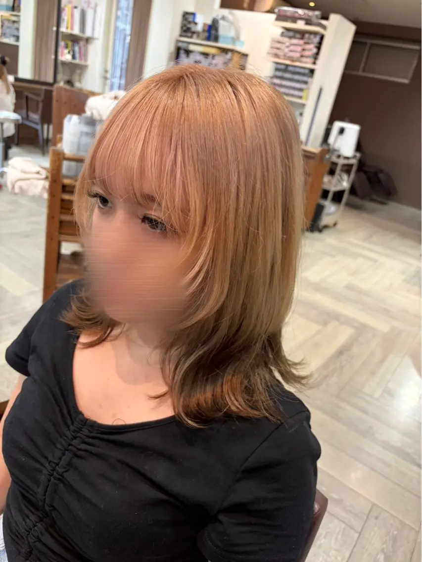 セミロング 木場 麗咲のヘアスタイル