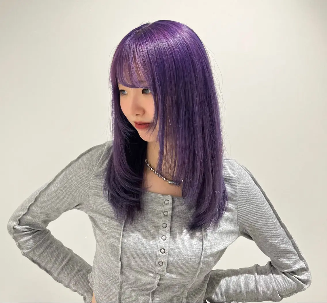 セミロング カラー 💗暖色/ブリーチ/ レイヤー/横浜/メイのヘアスタイル