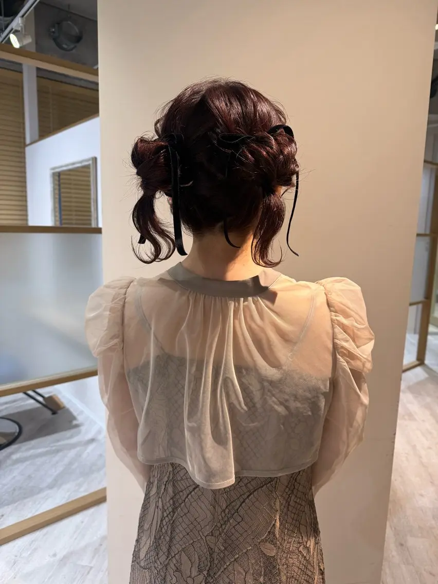 ミディアム ヘアアレンジ ヘアセット Connect Rumiのヘアスタイル