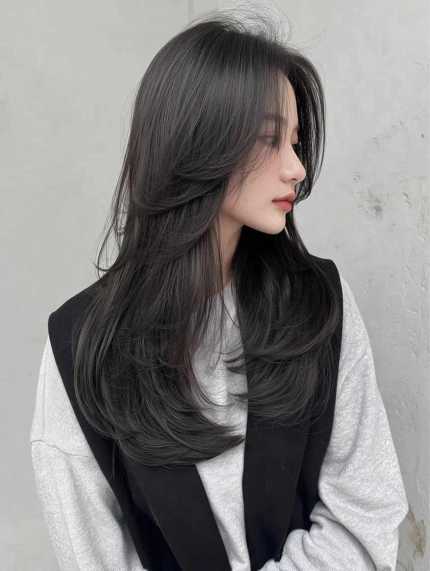 ロング 中村絵里奈レディース カットモデル🌷のヘアスタイル