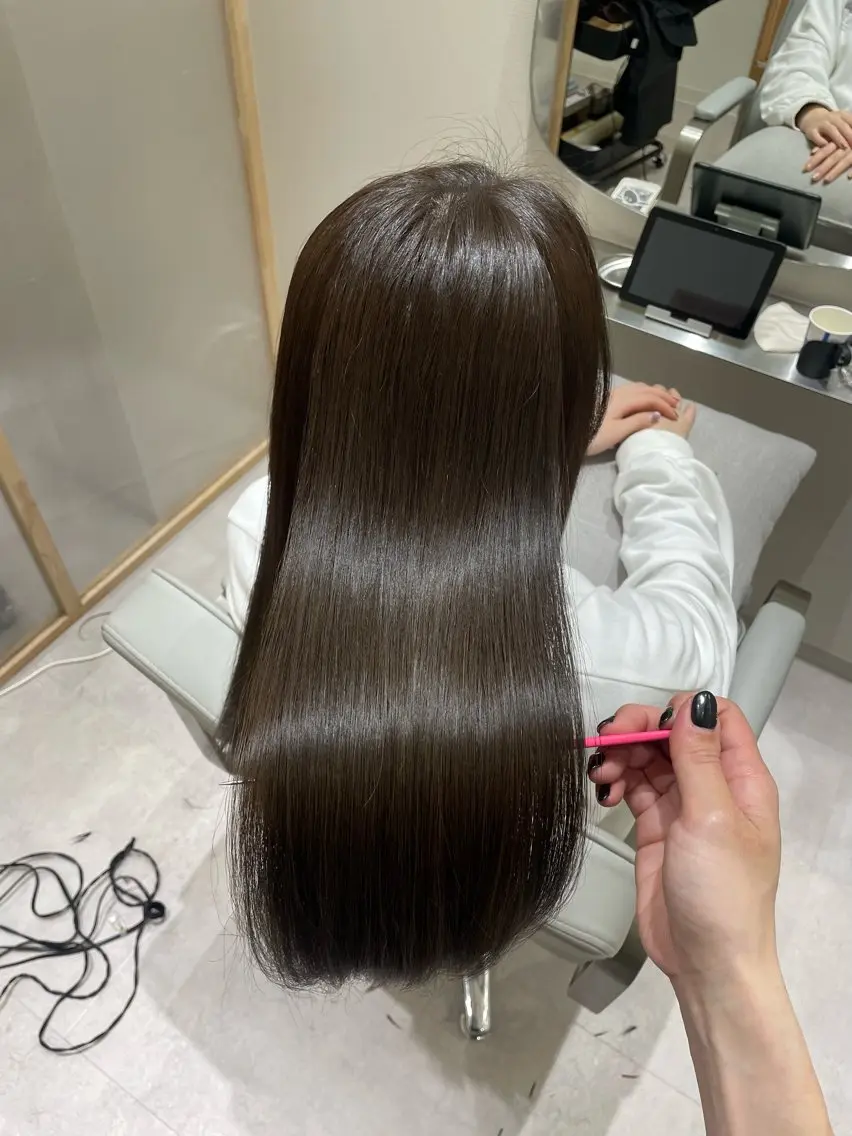 ロング カラー ベージュカラー オリーブベージュ 髪質改善✨Zina浦 安/個室🌈YUKIのヘアスタイル