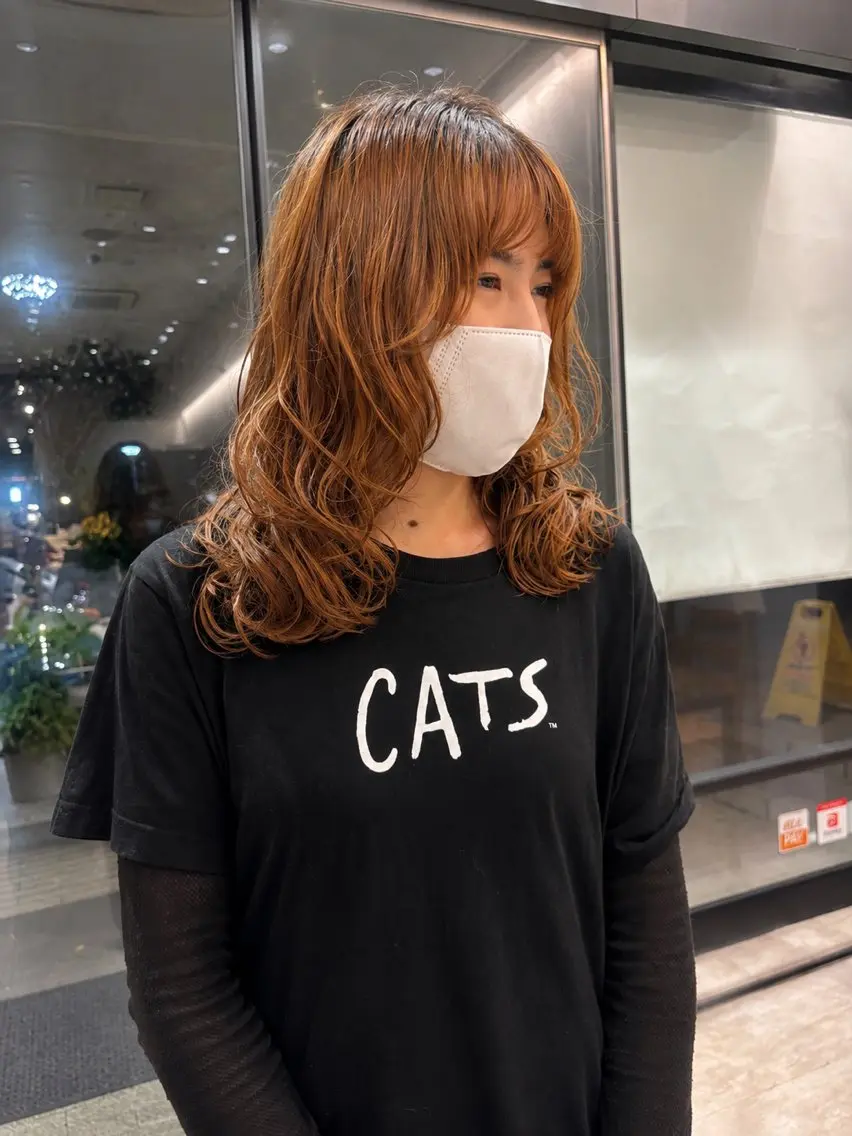 ミディアム パーマ げんば ななのヘアスタイル